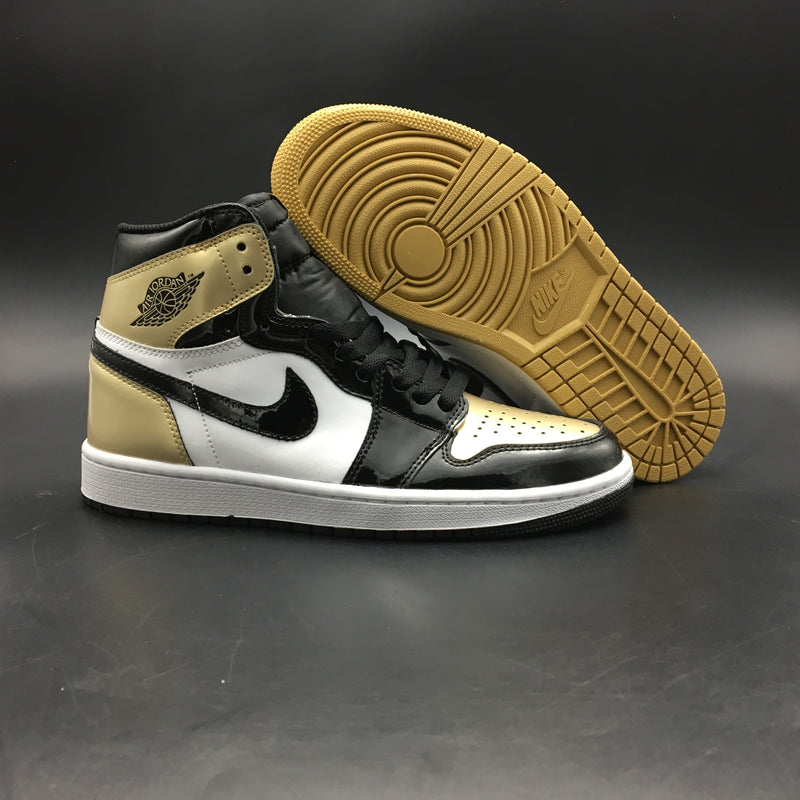 Sneakers, Black Gold Colorway, Leather Footwear, Mismatched Colorway, Lace Up Design, Casual Gift for Sneaker Fans