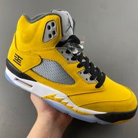 High Top Sneakers, Yellow Colorway, Lace Up Design, Casual Gift for Sneaker Fans