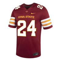 #24 Cardinal Iowa State Cyclones Game Football Jersey