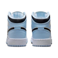 Mid Top Sneakers, Blue White Colorway, Lace Up Design, Casual Gift for Sneaker Fans
