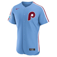 Philadelphia Phillies Light Blue Alternate Sponsor Patch Authentic Jersey