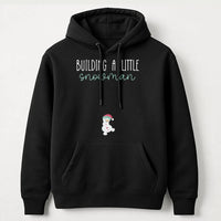 Christmas Pregnancy Reveal Sweatshirt, Building a Little Snowman Hoodie, Winter Baby Announcement Pullover, Adorable Mom to Be Holiday Hoodie