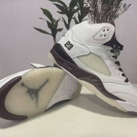 High Top Sneakers, White Gray Colorway, Lace Up Design, Casual Gift for Sneaker Fans