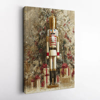 Christmas Soldier Canvas Print, Vintage Nutcracker Canvas Wall Art, Holiday Nutcracker Canvas Decor, Winter Festive Home Wall Art Canvas