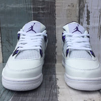 Sneakers, White Purple Colorway, Lace Up Design, Casual Gift for Sneaker Fans