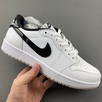 Low Top Sneakers, White Black Colorway, Lace Up Design, Casual Gift for Sneaker Fans