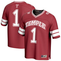 #1 Temple Owls Collegiate Football Fashion Jersey - Cherry