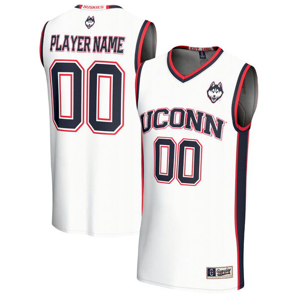 UConn Huskies Lightweight Collegiate Basketball NIL Pick-A-Player Fashion Jersey - White