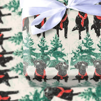 Red Scarf Dog Holiday Gift Wrap, Black Labrador Wrapping Paper, Snowy Winter Christmas Wrapping Paper, Dog Lover Wrapping Paper Roll