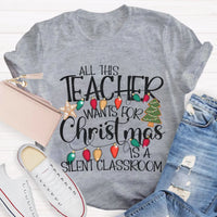 Festive Holiday Graphic Tee, Teacher Christmas Shirt, Adorable Educator Christmas T-Shirt, School Winter Holiday Top, Teacher Appreciation Present