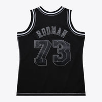 Los Angeles Lakers Dennis Rodman 1998 Contrast 2K Swingman Jersey - Black