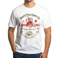 Retro Christmas Candy Cane Shirt, Vintage North Pole Candy Co T-Shirt, Festive Holiday Graphic Tee, Adorable Xmas Candy Lover T-Shirt Present