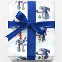 Festive Dog Holiday Gift Wrap, Greyhound Christmas Wrapping Paper, Greyhound Pattern Gift Wrap, Pet Lover Xmas Gift Wrap, Dog Wrapping Paper