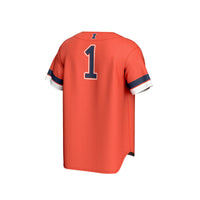 #1 Illinois Fighting Illini Collegiate Baseball Fashion Jersey - Orange