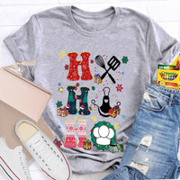 Lunch Lady Snowflake Holiday T-Shirt, School Lunch Lady Christmas Shirt, Cafeteria Staff Xmas Tee, Adorable Lunch Lady Christmas Present