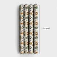 Comfy Christmas Dog Gift Wrap, Golden Retriever Wrapping Paper, Fireplace Tree Wrapping Paper, Holiday Pet Present Wrap, Retriever Present Paper