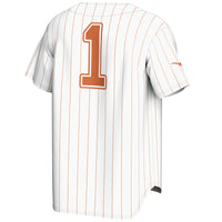 #1 Texas Longhorns Lightweight Baseball Jersey - White