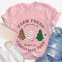 Rustic Holiday Graphic Tee, Farm Fresh Christmas Tree T-Shirt, Vintage Xmas Tree Farm Shirt, Comfy Winter Holiday Tee, Christmas Present