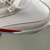 High Top Sneakers, White Black Red Colorway, Leather Footwear, Lace Up Design, Casual Gift for Sneaker Fans