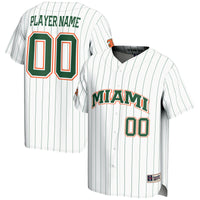 Miami Hurricanes NIL Pick-A-Player Lightweight Baseball Jersey - White