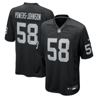 Las Vegas Raiders Jackson Powers-Johnson Black Team Game Jersey