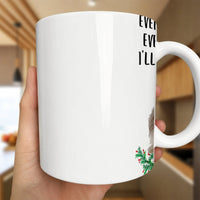 Festive Holiday Wreath Ceramic Cup, Humorous Christmas Llama Coffee Mug, Adorable Winter Animal Xmas Tea Mug, Holiday Coffee Mug Present for Her