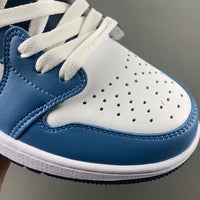 Low Top Sneakers, Blue White Black Colorway, Lace Up Design, Casual Gift for Sneaker Fans