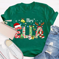 Custom Name Holiday Shirt, Personalized Christmas Snowflake T-Shirt, Festive Winter Family Graphic Tee, Matching Xmas Present Top