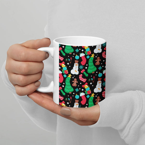 Rude Adult Christmas Coffee Mug, Naughty Penis Snowman Ceramic Mug, Sarcastic Holiday Coffee Cup, Humorous White Elephant Sec