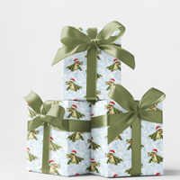 Adorable Santa Gator Gift Wrap, Christmas Alligator Wrapping Paper, Festive Reptile Present Wrap, Humorous Holiday Gift Wrapping Paper Roll