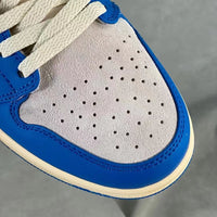 Retro Low Top Sneakers, Blue Cream Colorway, Lace Up Design, Casual Gift for Sneaker Fans