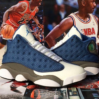Sneakers, Blue White Gray Colorway, Lace Up Design, Casual Gift for Sneaker Fans