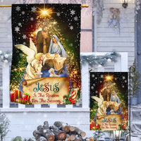 Nativity Scene Holiday Yard Flag, Jesus Is the Reason for the Season Christmas Garden Flag, Double Sided Christian Winter Lawn Flag