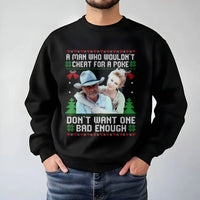 Western Ugly Christmas Sweater, Humorous Cowboy Christmas Sweatshirt, Rodeo Holiday Crewneck, Rancher Xmas Pullover, Country Western Present