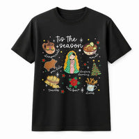 Mexican Christmas T-Shirt, Tis the Season Virgencita T-Shirt, Feliz Navidad Graphic Tee, Virgin Mary Holiday T-Shirt, Xmas Present for Her