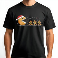 Humorous Gamer Cookie Holiday Shirt, Christmas Gingerbread Gaming T-Shirt, Retro Video Game Xmas Tee, Adorable Christmas Graphic Tee for Gamers