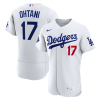 Los Angeles Dodgers Shohei Ohtani White Home Authentic Sponsor Patch Jersey