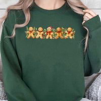 Watercolor Christmas Cookie Sweater, Gingerbread Man Sweatshirt, Adorable Baker Crewneck, Comfy Xmas Foodie Sweatshirt, Teacher Holiday Pullover