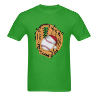 Christmas Holiday Sports Graphic Tee, Baseball Santa Hat T-Shirt, Baseball Player Xmas Shirt, Game Day Winter Cotton T-Shirt