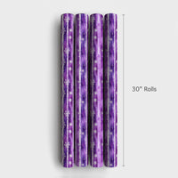 Watercolor Striped Gift Wrap, Purple Snowflake Wrapping Paper, Winter Holiday Wrapping Paper, Christmas Gift Wrap, Seasonal Present Paper