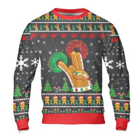 Rude Holiday Cookie Sweatshirt, Humorous Gingerbread Shocker Sweatshirt, Ugly Xmas Party Donut Sweatshirt, Adult Humor Christmas Crewneck
