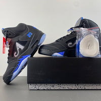 Low Top Sneakers, Blue Black Colorway, Lace Up Design, Casual Gift for Sneaker Fans