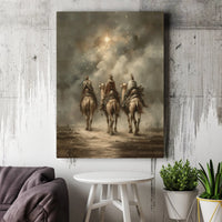 Star of Bethlehem Nativity Canvas Print, Three Wise Men Canvas Art, Christian Magi Christmas Canvas, Religious Holiday Wall Decor Present