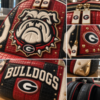 UGA Attitude - Bulldog Crest Backpack in Red, Black and Bone