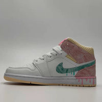 Sneakers, White Pastel Colorway, Lace Up Design, Casual Gift for Sneaker Fans
