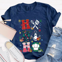 Lunch Lady Snowflake Holiday T-Shirt, School Lunch Lady Christmas Shirt, Cafeteria Staff Xmas Tee, Adorable Lunch Lady Christmas Present