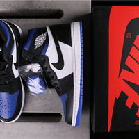 High Top Sneakers, Black Blue White Colorway, Lace Up Design, Casual Gift for Sneaker Fans