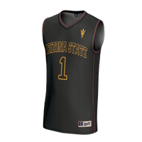#1 Arizona State Sun Devils Lightweight Collegiate Basketball Fashion Jersey - Black