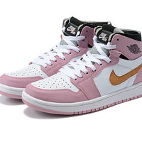 Sneakers, Pink White Colorway, Lace Up Design, Casual Gift for Sneaker Fans