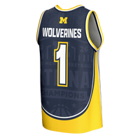 Michigan Wolverines 2026 NCAA Basketball National Champions #1 Commemorative Fashion Jersey - White